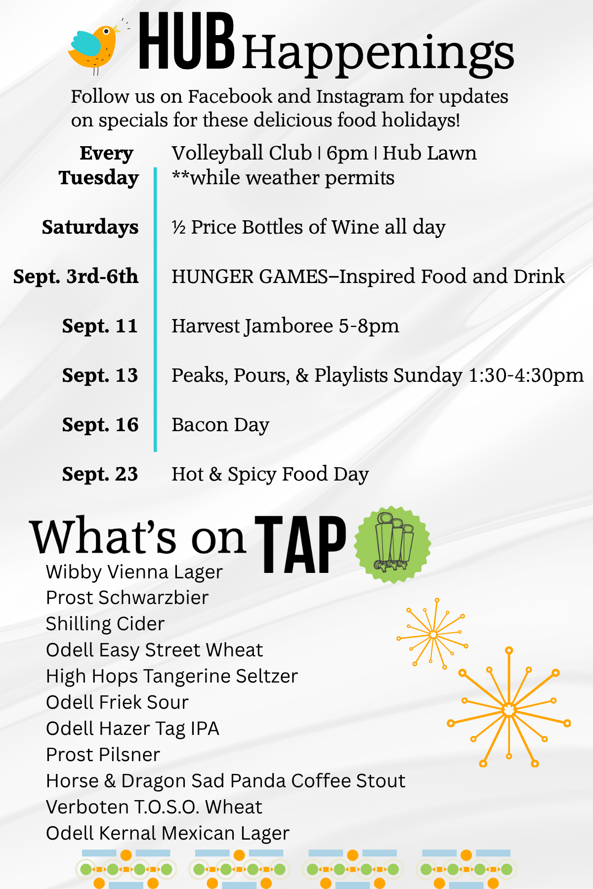 HUB Happenings September