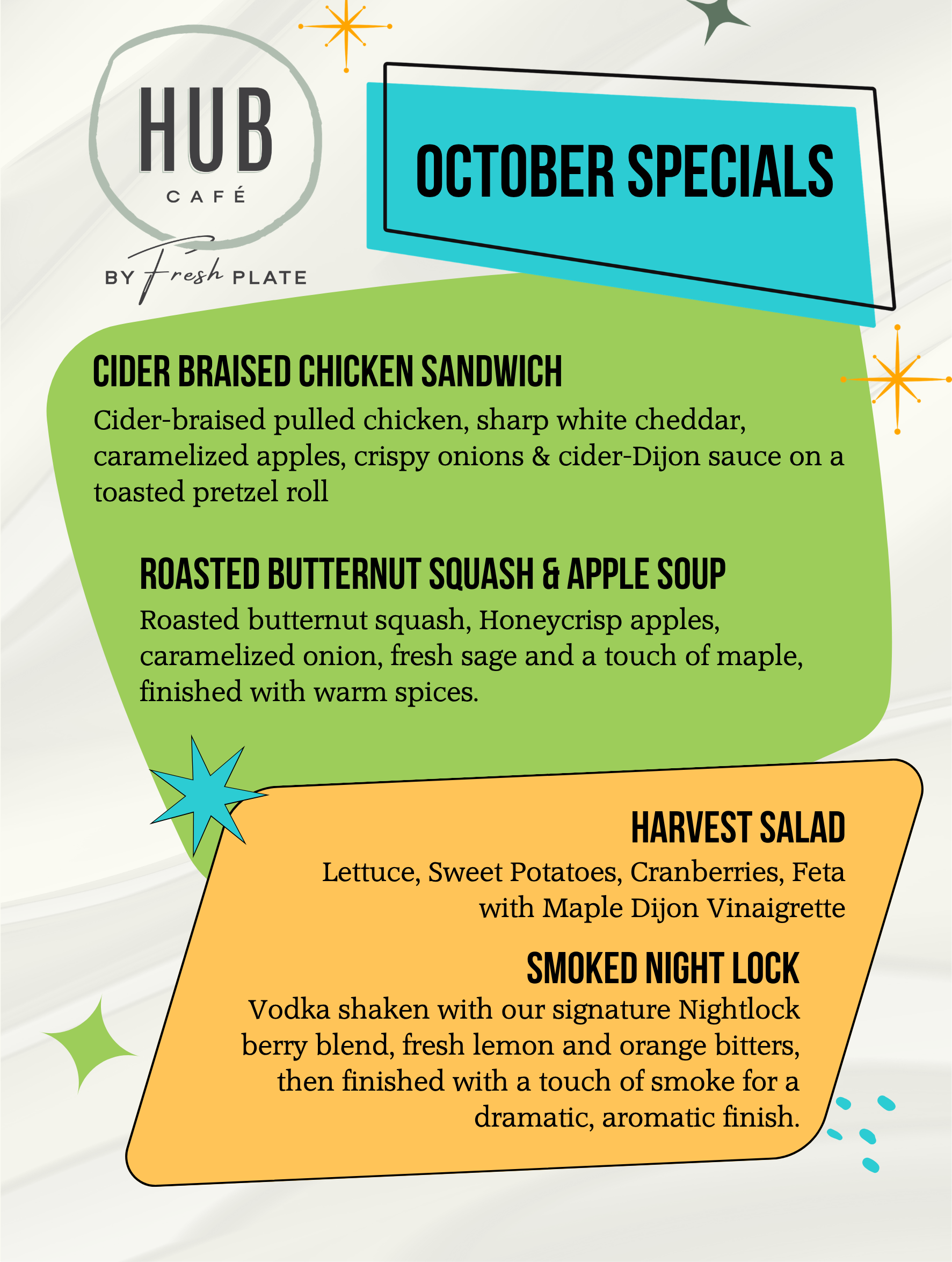 October HUB Food Specials